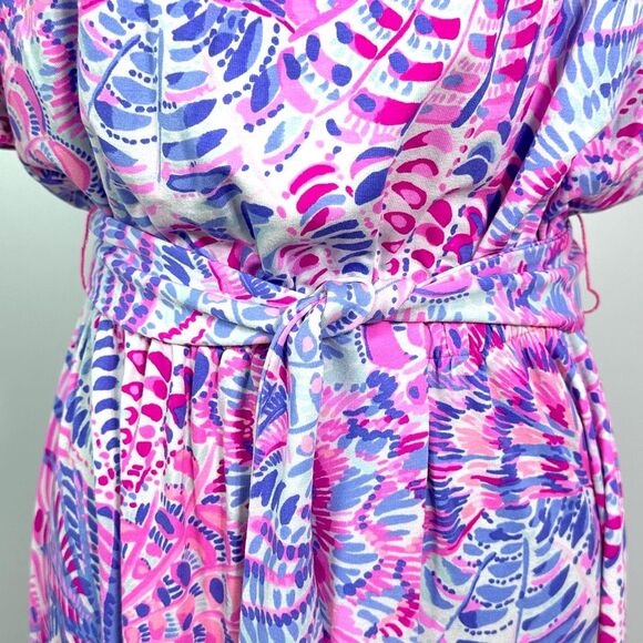 Lilly Pulitzer Moriah Off Shoulder Midi Dress S Preppy Coastal Resort Boho - Picture 16 of 16